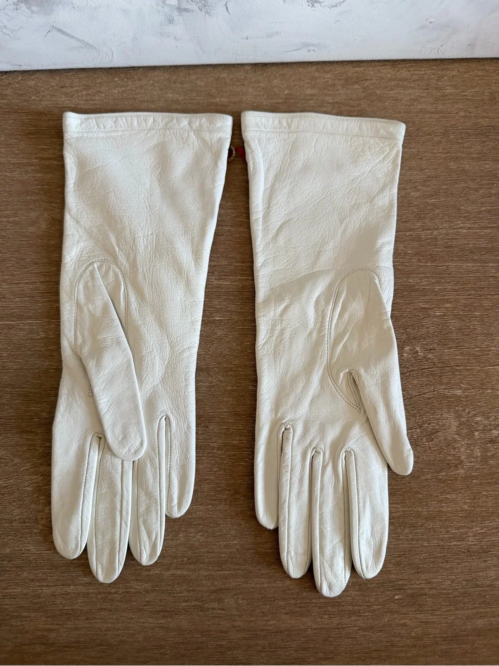 Vintage Pierre Cardin Ivory Leather Women's Gloves